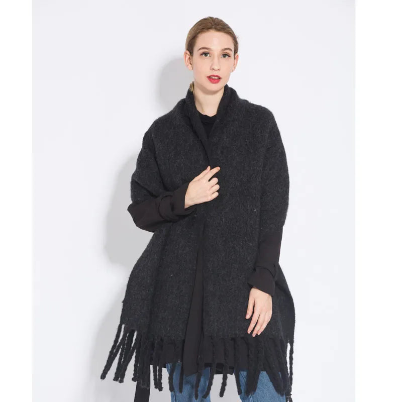 écharpe d'hiver, chaud, couleur unie, couverture longue