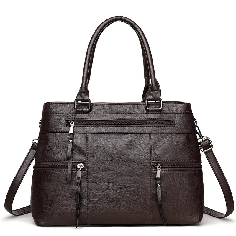 Sac à main élégant pour femme, sac à poignée supérieure en cuir de bonne qualité, sac à ba