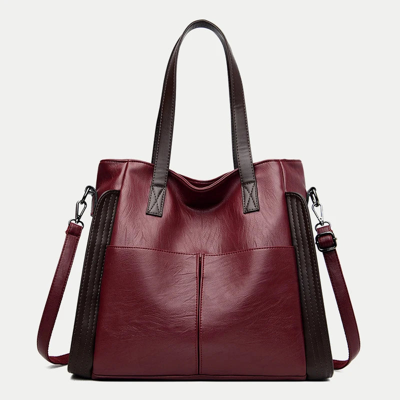 Sac fourre-tout en cuir, souple, pour femme, sac à bandoulière de grande capacité, sac de luxe,