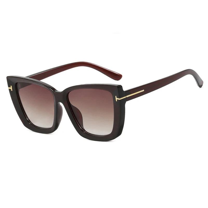 lunettes de soleil de Luxe pour femme, oeil De Chat, Carrées, rétro, moderne, UV400