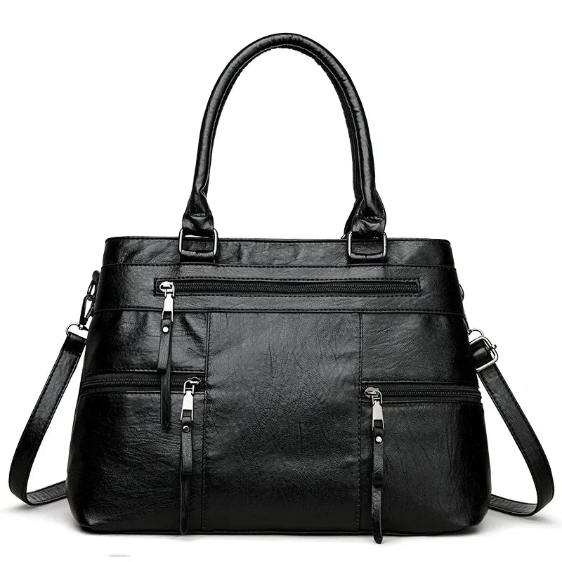 Sac à main élégant pour femme, sac à poignée supérieure en cuir de bonne qualité, sac à ba