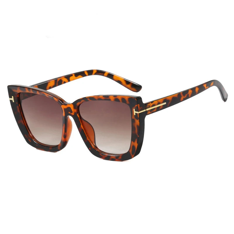 lunettes de soleil de Luxe pour femme, oeil De Chat, Carrées, rétro, moderne, UV400