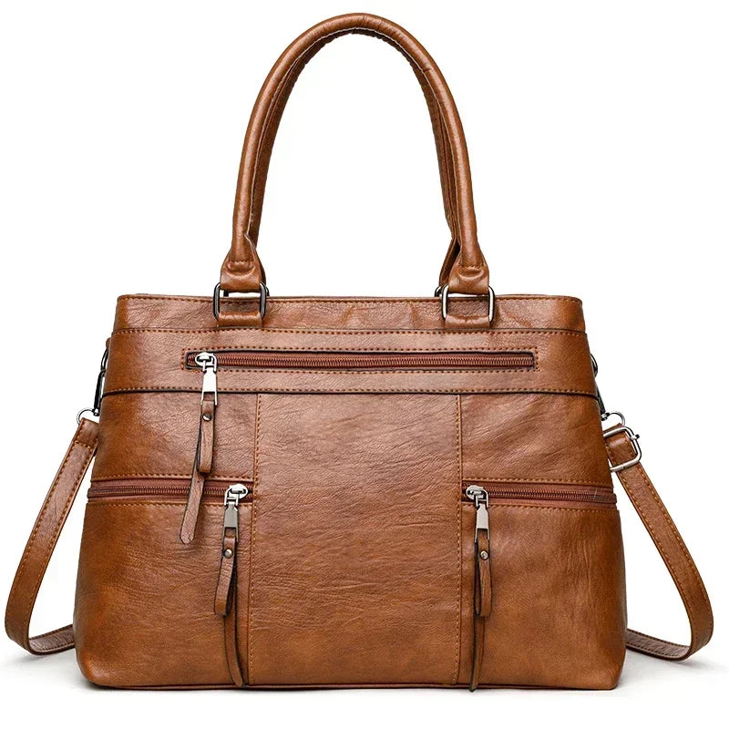 Sac à main élégant pour femme, sac à poignée supérieure en cuir de bonne qualité, sac à ba