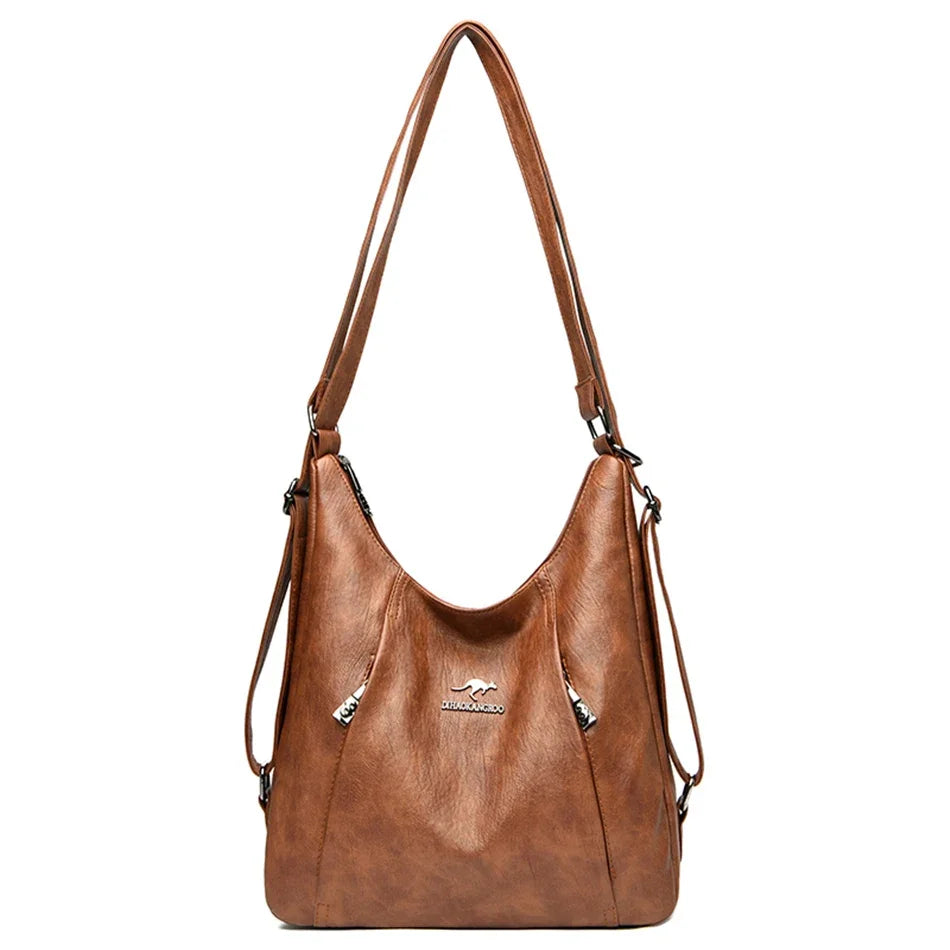 Sac à main de luxe en cuir de haute qualité pour femme, sac à bandoulière multifonction, sac à dos de voyage