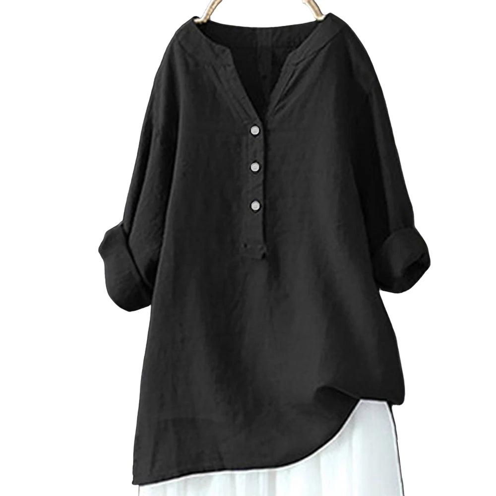 haut de grande taille pour femme, été, 3/4 manches, vêtement coréen surdimensionné, chemise femme