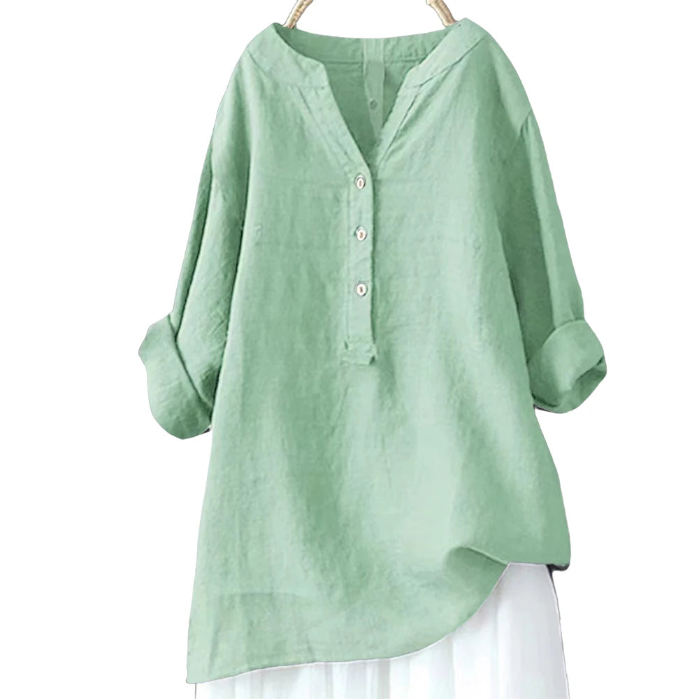 haut de grande taille pour femme, été, 3/4 manches, vêtement coréen surdimensionné, chemise femme