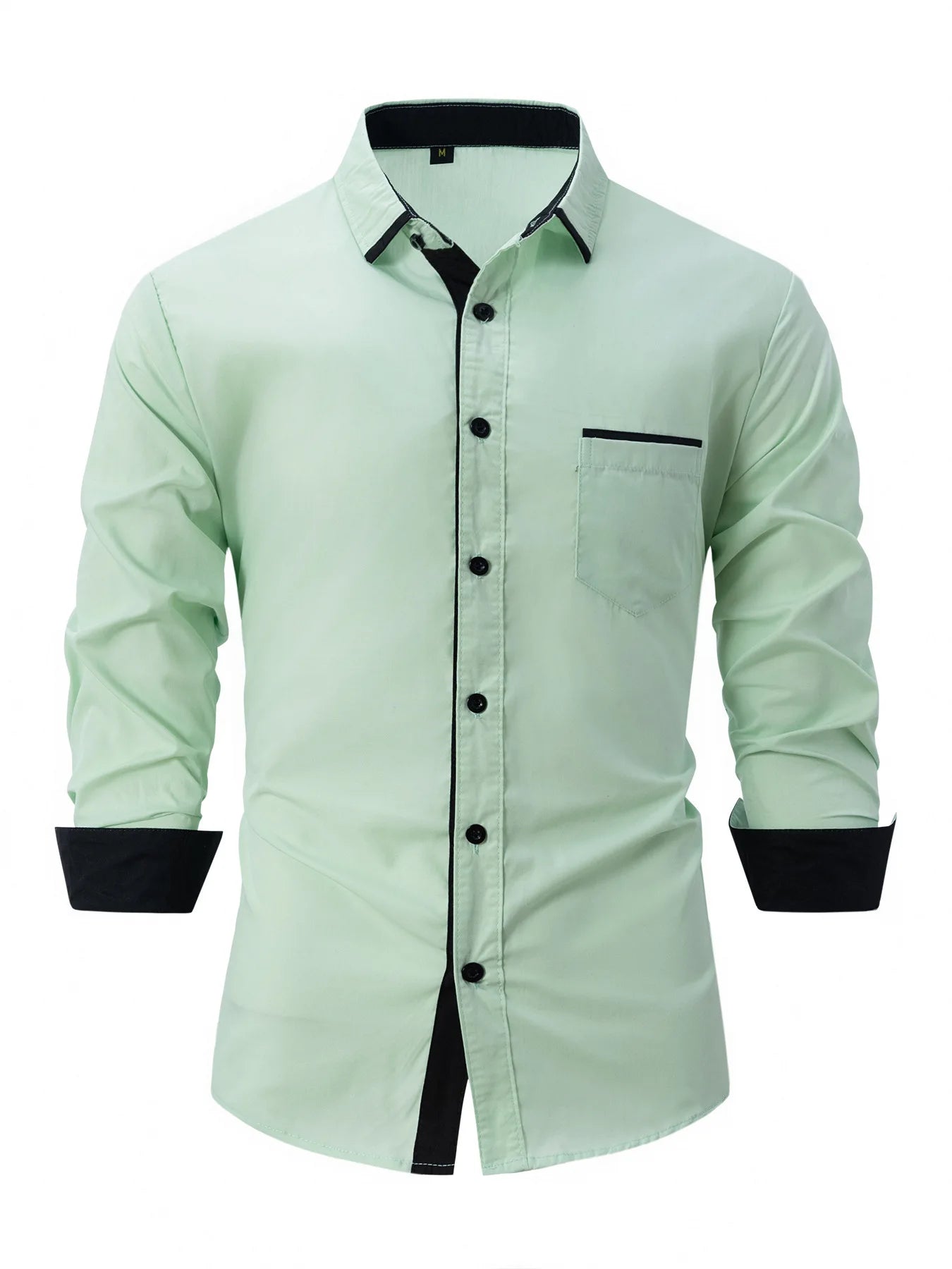 Chemise d'affaires à manches longues pour homme,