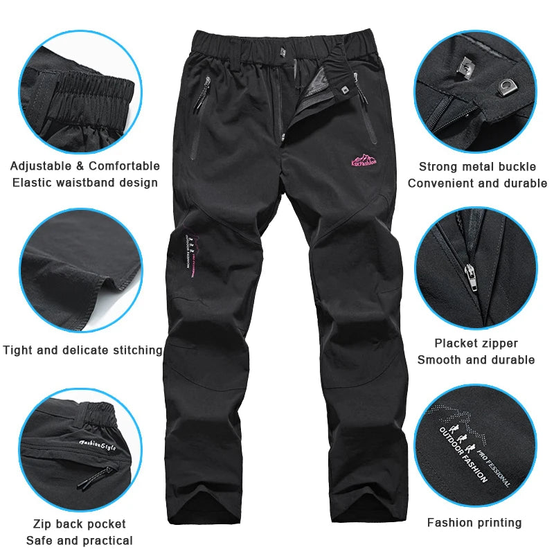 Pantalon de Randonnée Imperméable pour Femme, séchage Rapide, pantalon d'Extérieur, Camping, Escalade, Trekking, Montagne,,