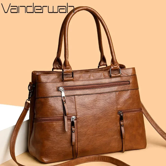 Sac à main élégant pour femme, sac à poignée supérieure en cuir de bonne qualité, sac à ba