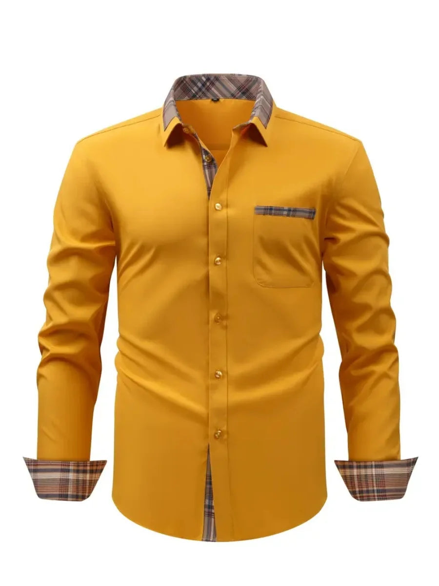 Chemise décontractée à manches longues pour homme