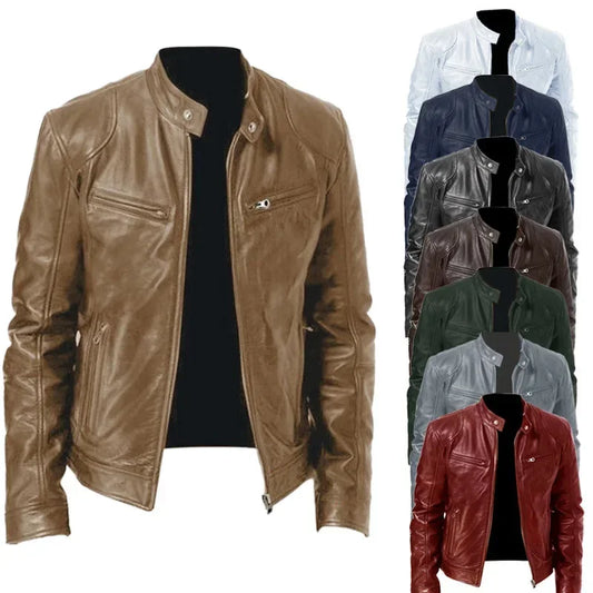 VESTE DE MOTO EN CUIR PU POUR HOMME ET FEMME