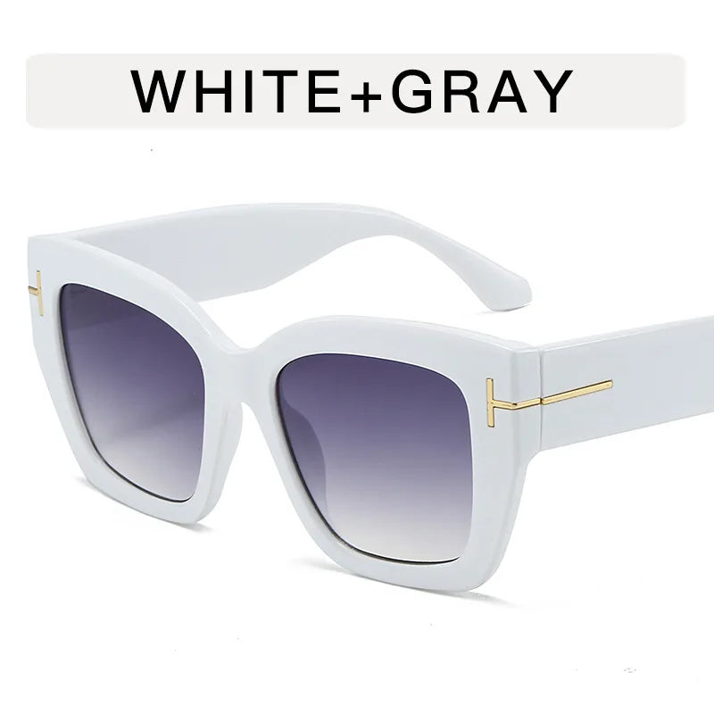 a-Lunettes de soleil vintage pour femme, protection UV, forme carrée, haute qualité, style tendance