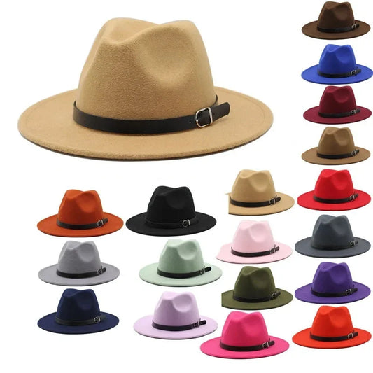 Chapeau Fedora Universel à Large Bord pour Homme et Femme,