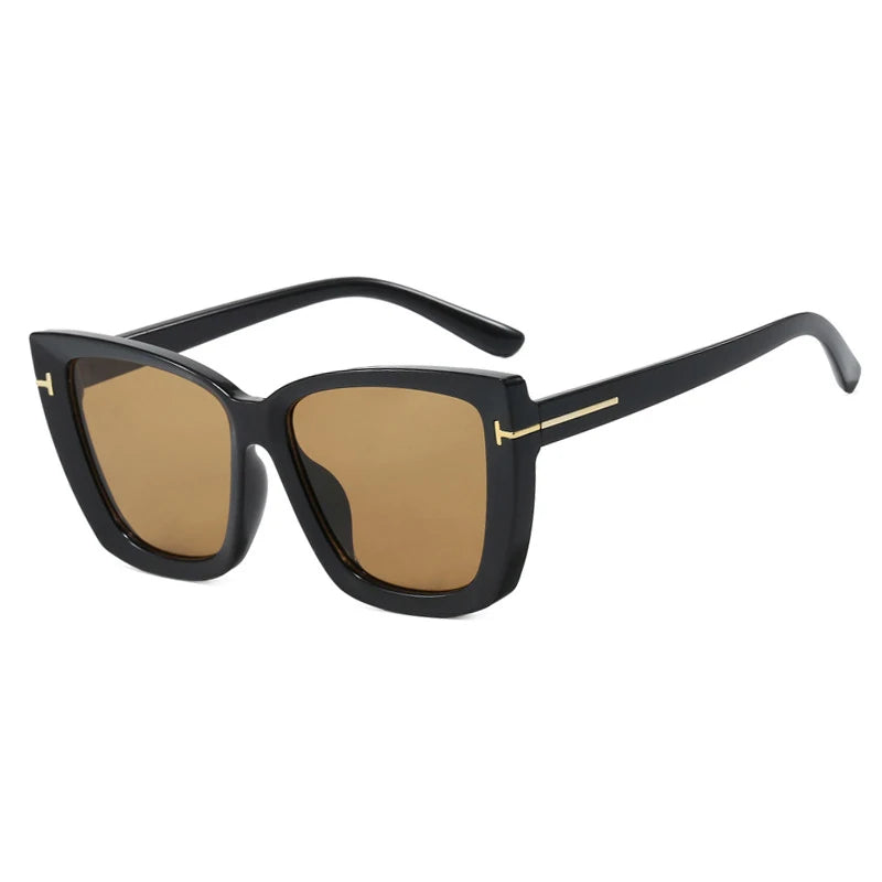 lunettes de soleil de Luxe pour femme, oeil De Chat, Carrées, rétro, moderne, UV400