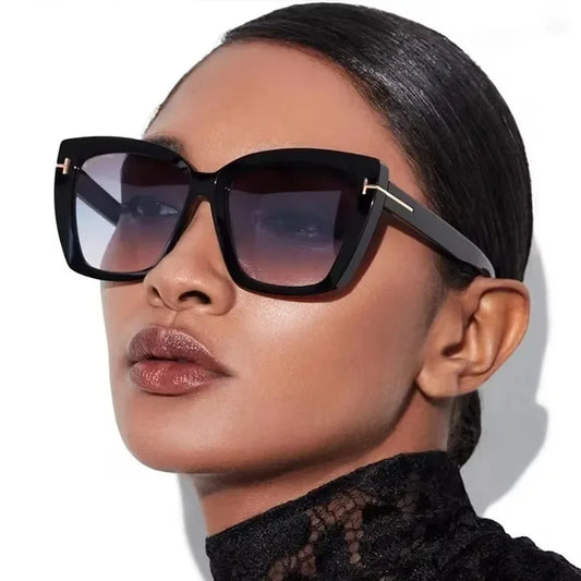 a-Lunettes de soleil vintage pour femme, protection UV, forme carrée, haute qualité, style tendance