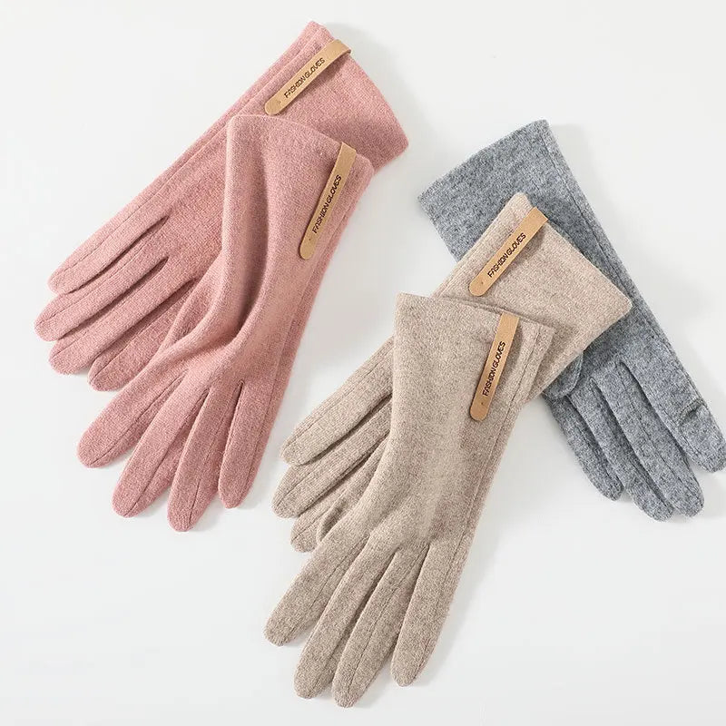 Gants fins en cachemire pour femme,  automne et hiver