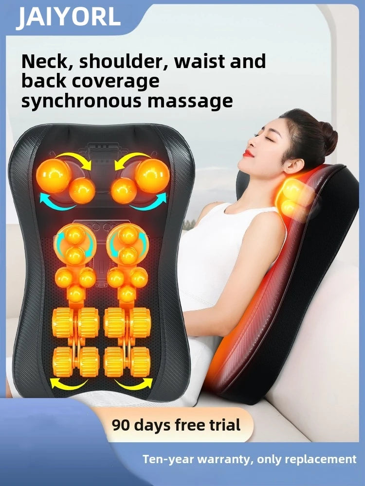 oreiller de Massage du cou, du dos, coussin électrique,