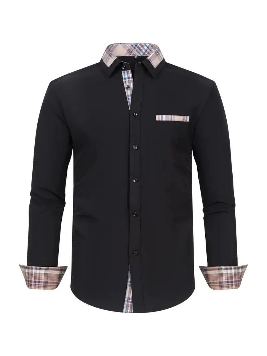Chemise décontractée à manches longues pour homme