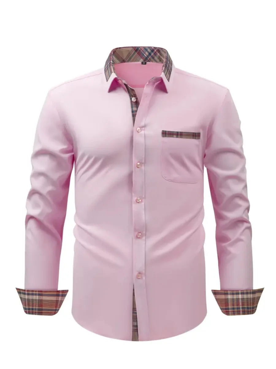 Chemise décontractée à manches longues pour homme