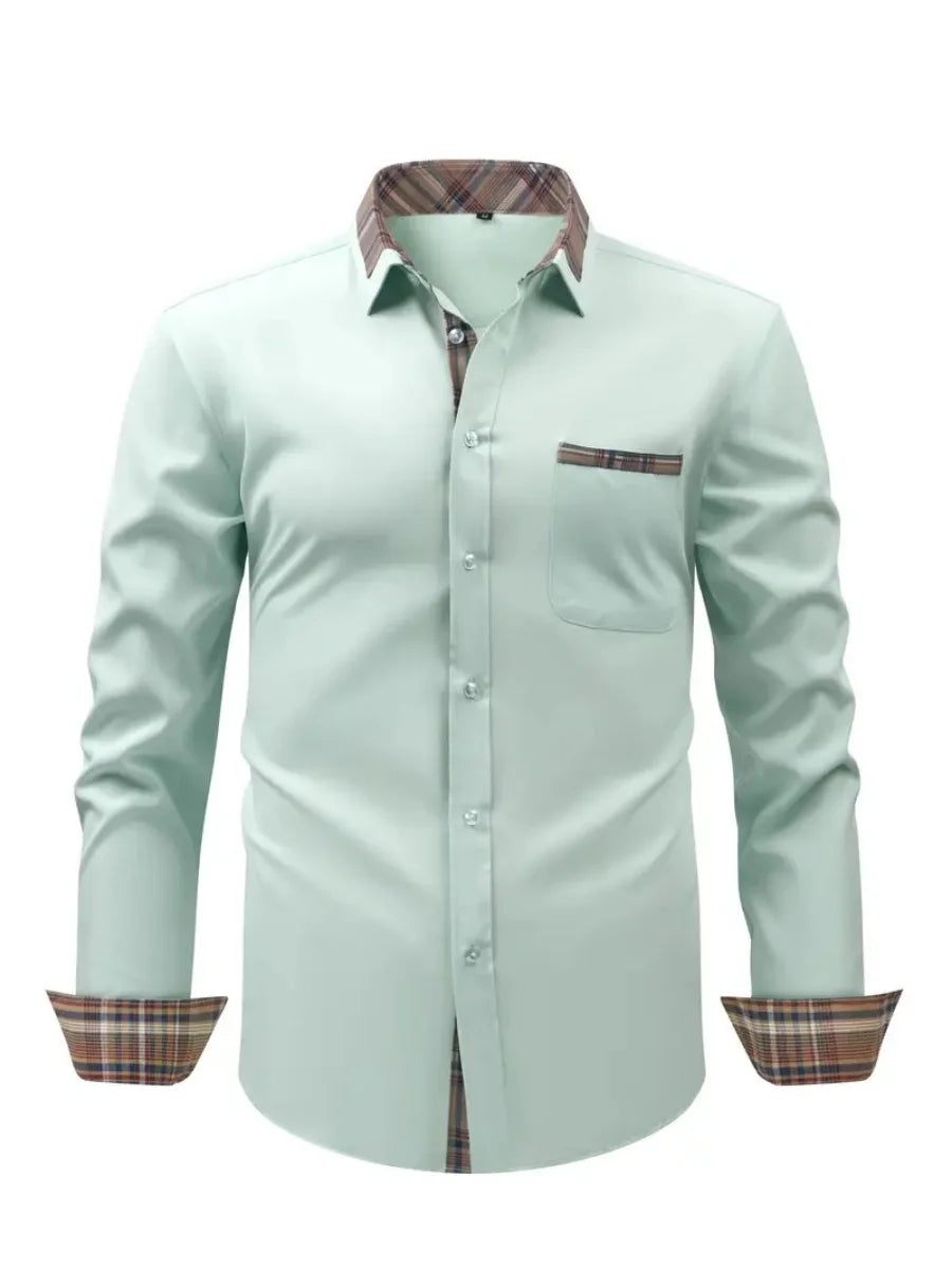 Chemise décontractée à manches longues pour homme