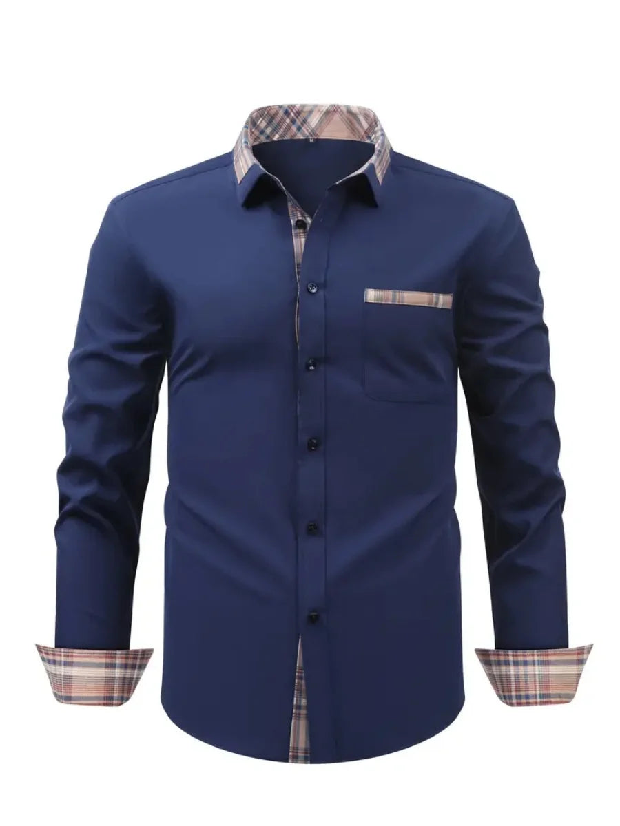 Chemise décontractée à manches longues pour homme
