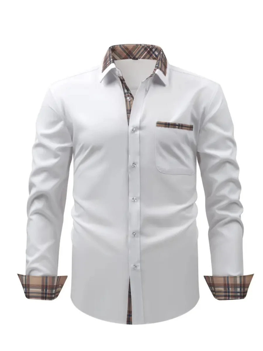 Chemise décontractée à manches longues pour homme