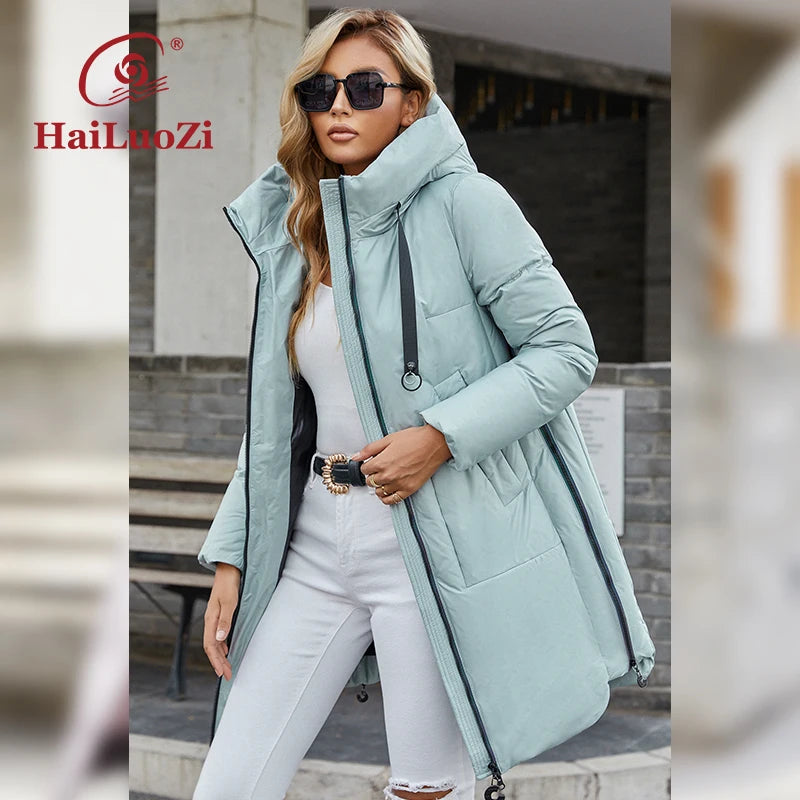 MANTEAU LONG A CAPUCHE POUR FEMME