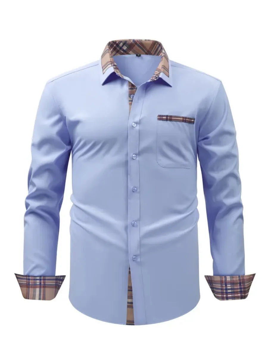 Chemise décontractée à manches longues pour homme