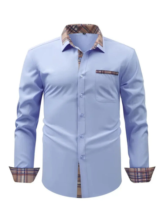 Chemise décontractée à manches longues pour homme