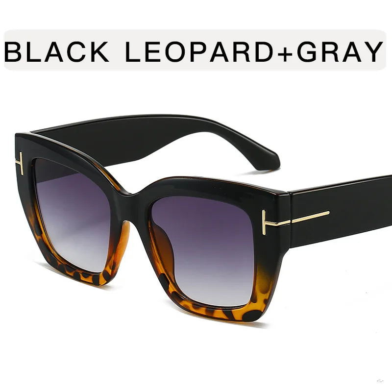 a-Lunettes de soleil vintage pour femme, protection UV, forme carrée, haute qualité, style tendance