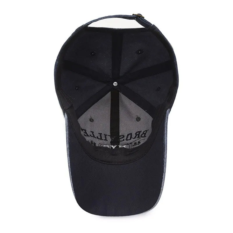 Casquette de baseball brodée de lettres, en coton, délavé, pour homme et femme, chapeau de protection so