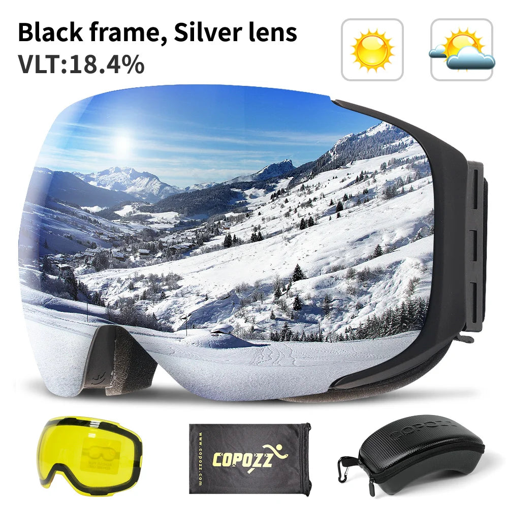 LUNETTES DE SKI MAGNETIQUES  PROFESSIONNELLES  UNISEXE